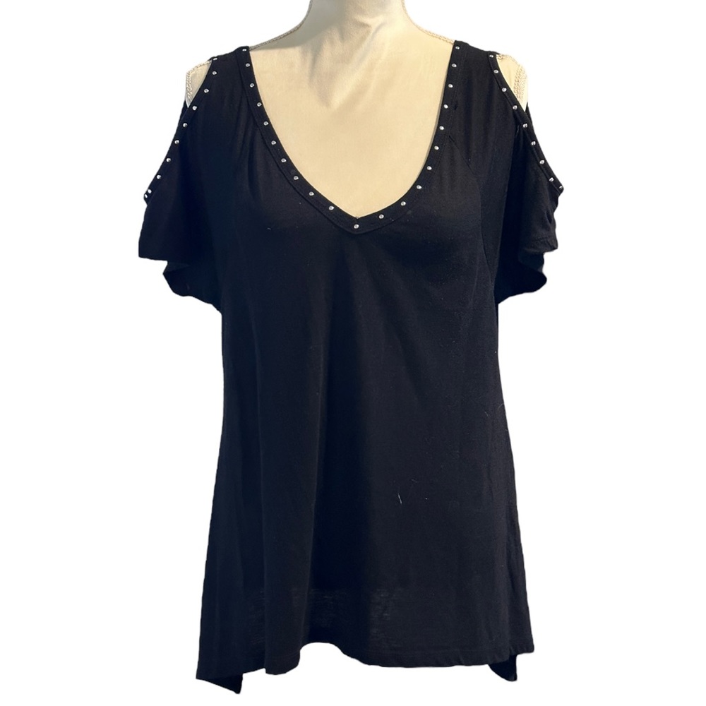 Studded Cold Shoulder Top.